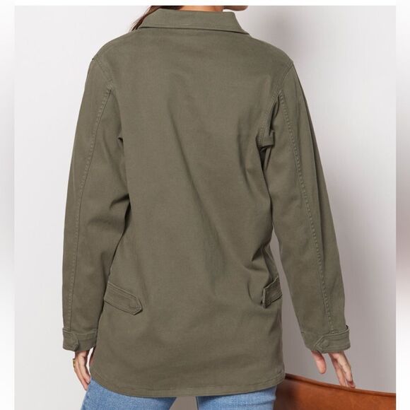 Good American‎ Utility Jacket Army Green Size 0 (XS) NWT - Picture 3 of 7
